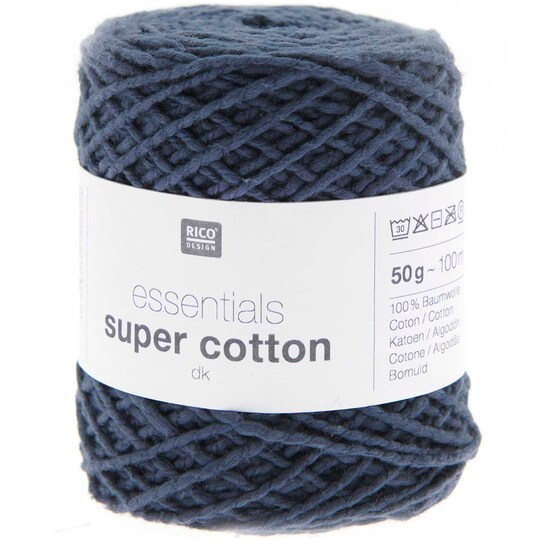 Rico Essentials Super Cotton DK - 100% Cotton - #012 Navy Blue